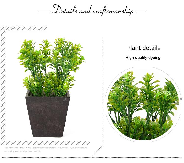 Vasos de flores de plantas artificiais ecológicos